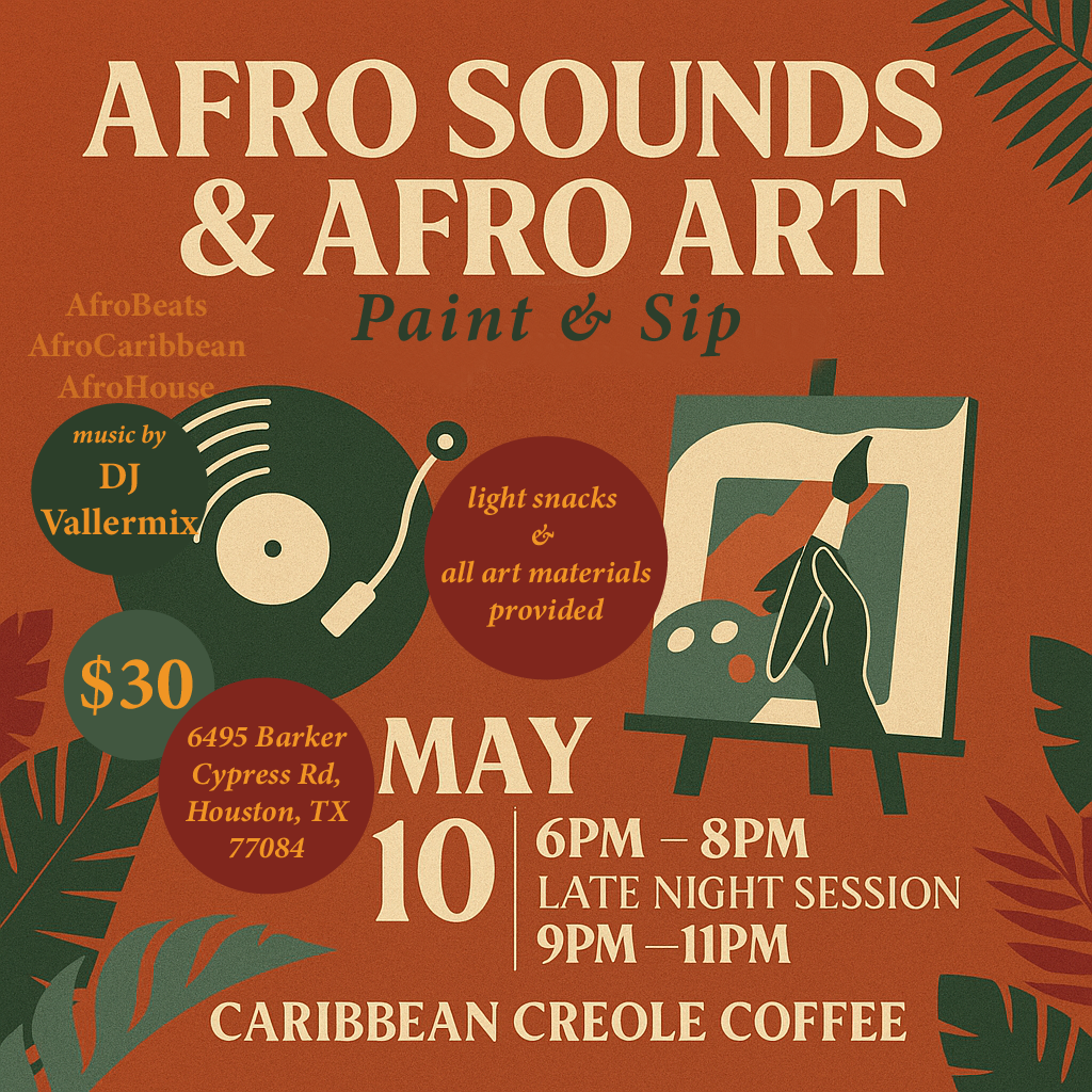 AFRO SOUNDS & AFRO ART - Paint & Sip