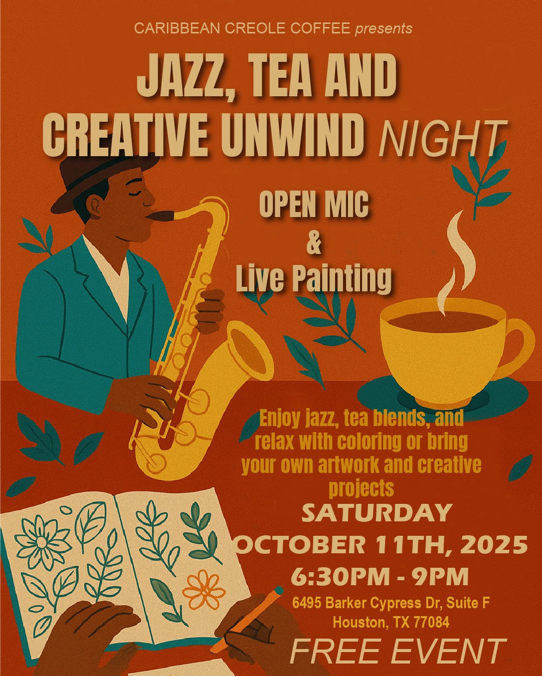 Jazz, Tea and Creative Unwind